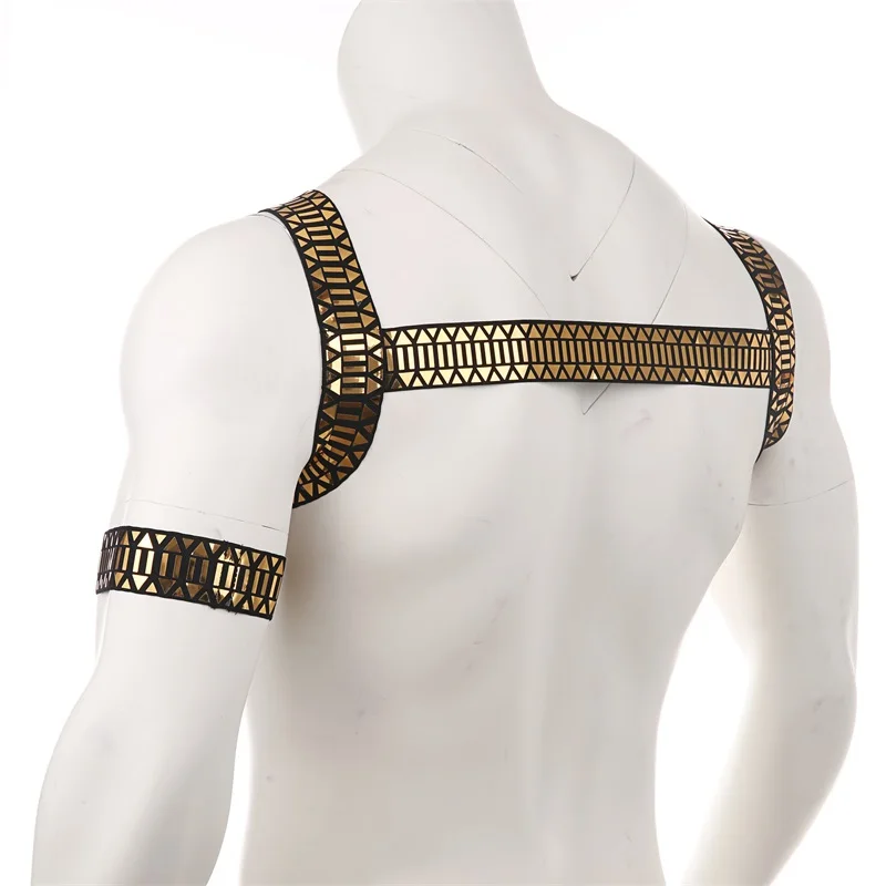 Men Hollow Out Harness Belt Body Chest Elastic Muscle Strap Sexy Lingerie Costume Male Exotic Performance Clubwear Arm Band cosplay costume,mens bondage lingerie,men chest harness belt