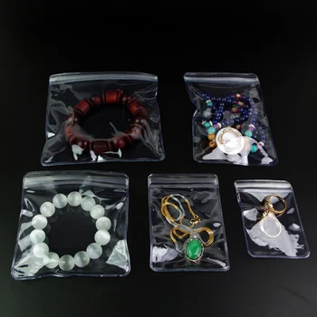 

15x15cm PVC Self Seal Zipper Plastic Packing Storage Pouches 50pcs Clear Ziplock Anti-oxidation Jewelry Crafts Packaging Bags