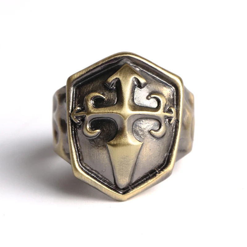 Классические мужские кольца в стиле панк из нержавеющей стали с перекрестными