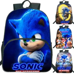 Sac à dos Sonic pour enfants, pour garçons et filles, à motif coloré, à la mode, pour ordinateur portable, pour hommes et femmes, pour la rentrée scolaire 