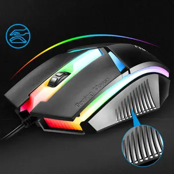

Keyboard Mouse Set Game Mouse Cool Colorful Backlit Keyboard Office Home Gaming Room Desktop Laptop Accessories