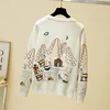 Women's knitted jacket 2022 new autumn and winter Korean version of the V-neck fashion outer cardigan sweater women ► Photo 3/5