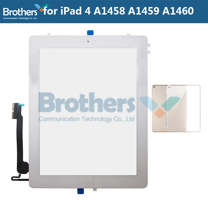 White Case Adhesive Планшет T панель для iPad 4 A1458 A1459 A1460 дигитайзер стекло сенсор в сборе с кнопкой Home для iPad 4 экран Replecement - Цвет: White Case Adhesive