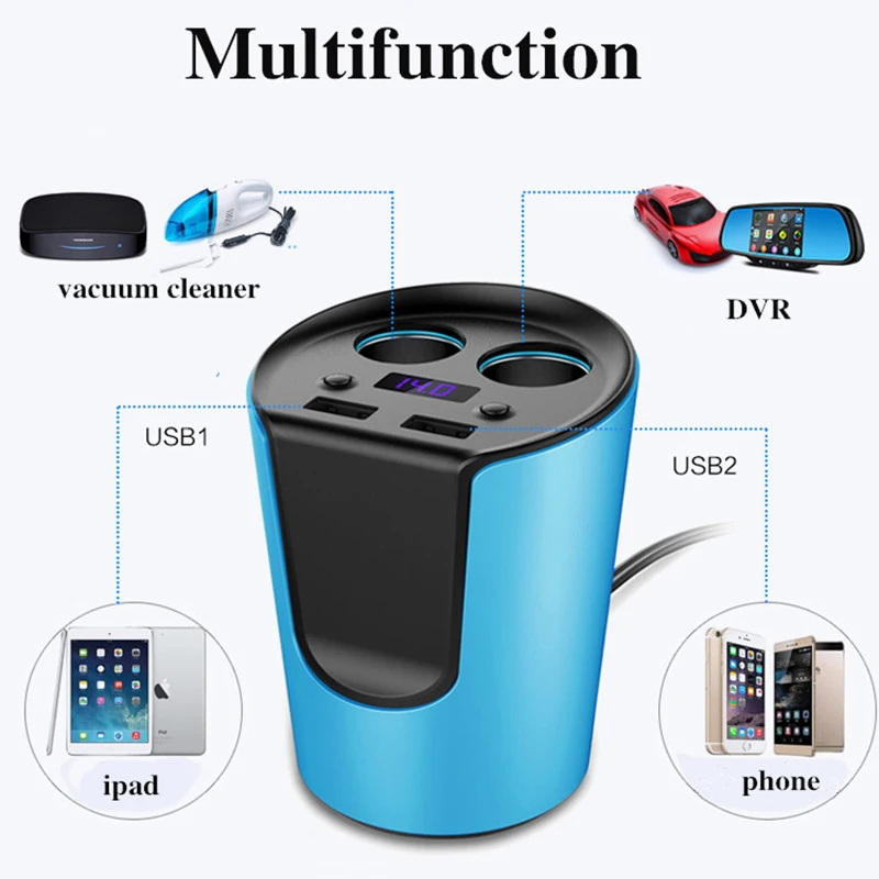 Автомобильное зарядное устройство с двумя USB портами 12 24 В 3 1 А|socket cigarette lighter|cigarette