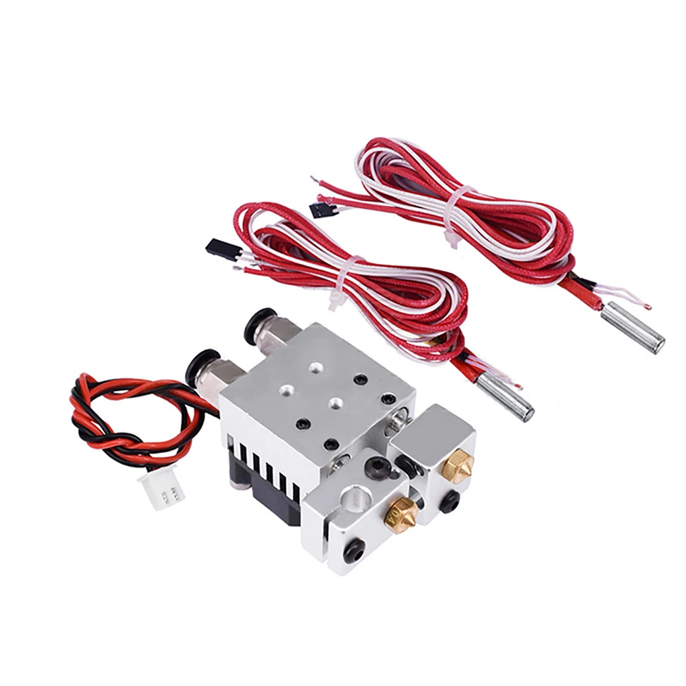 cheap Multi extrusion 3D Chimera Hotend Kit Dual Color 2 IN 2 OUT All Metal Extruder V6 Dual Extruder 3D Printer Parts Accessories