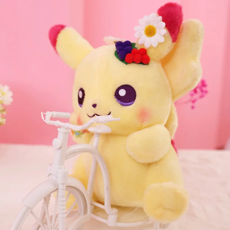 25cm Cute Pikachu Plush Toys Lovely Anime Plush Doll Children's Gift Kids Cartoon Peluche Pikachu Japan Anime Game Toys