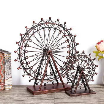 

Retro Wrought Iron Ferris Wheel Creative Home Living Room Tabletop Decoration Decoration Craft Gift Model