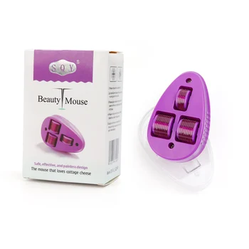 

0.25mm 3 In 1 Dermaroller Mouse Shape Micro Needles Facial Derma Roller Titanium Mezoroller Microneedle DR Pen for Face Body