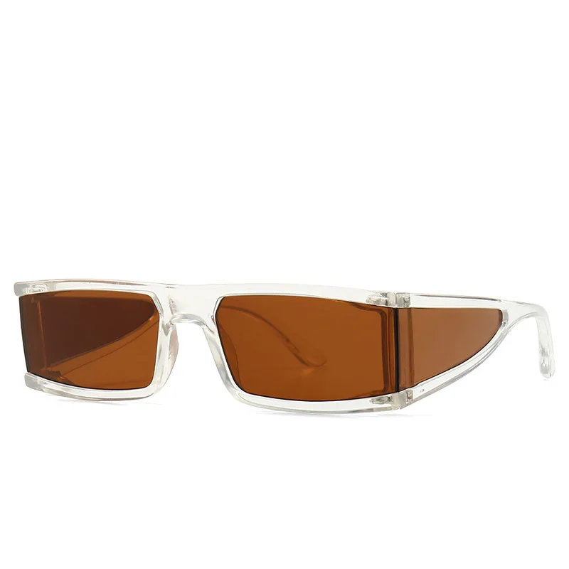 TOYEARN новые винтажные квадратные женские крупные солнцезащитные очки модные брендовые дизайнерские очки ретро зеркальные солнцезащитные очки для женщин UV400 - Цвет линз: Clear Brown