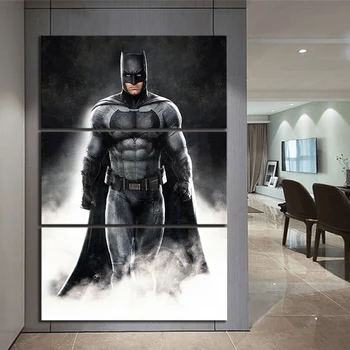 

3 Piece HD Pictures Batman Vs Superman Movie Poster Artwork Black White Wall Art Paintings for Room Wall Decor