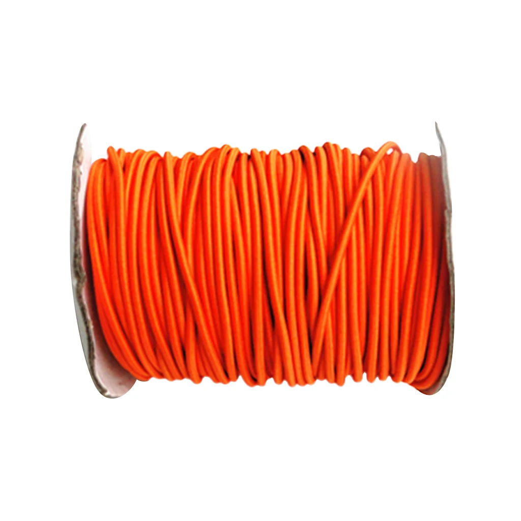 4mm 10m Orange Elastic Bungee Rope Shock Cord Tie Down - Boat/Trailer Covers