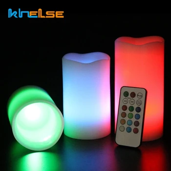 

Romantic LED Candle Light With Remote Control Colors Changing Flameless Wedding Home Party Halloween Holiday Decor Night Light