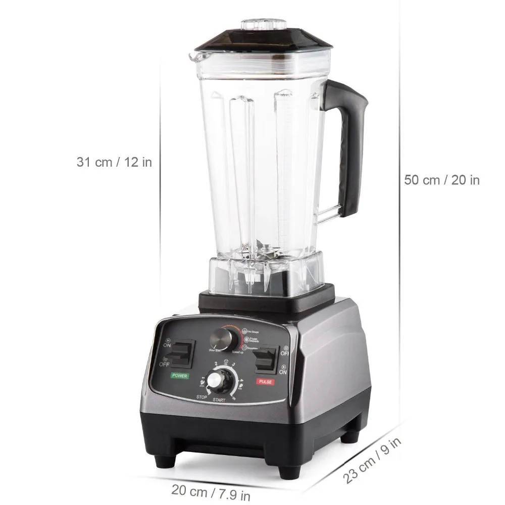 HS-200D BPA free 1650W Heavy Duty Commercial Blender Professional Blender Mixer Food Processor Juicer Ice Smoothie Machine