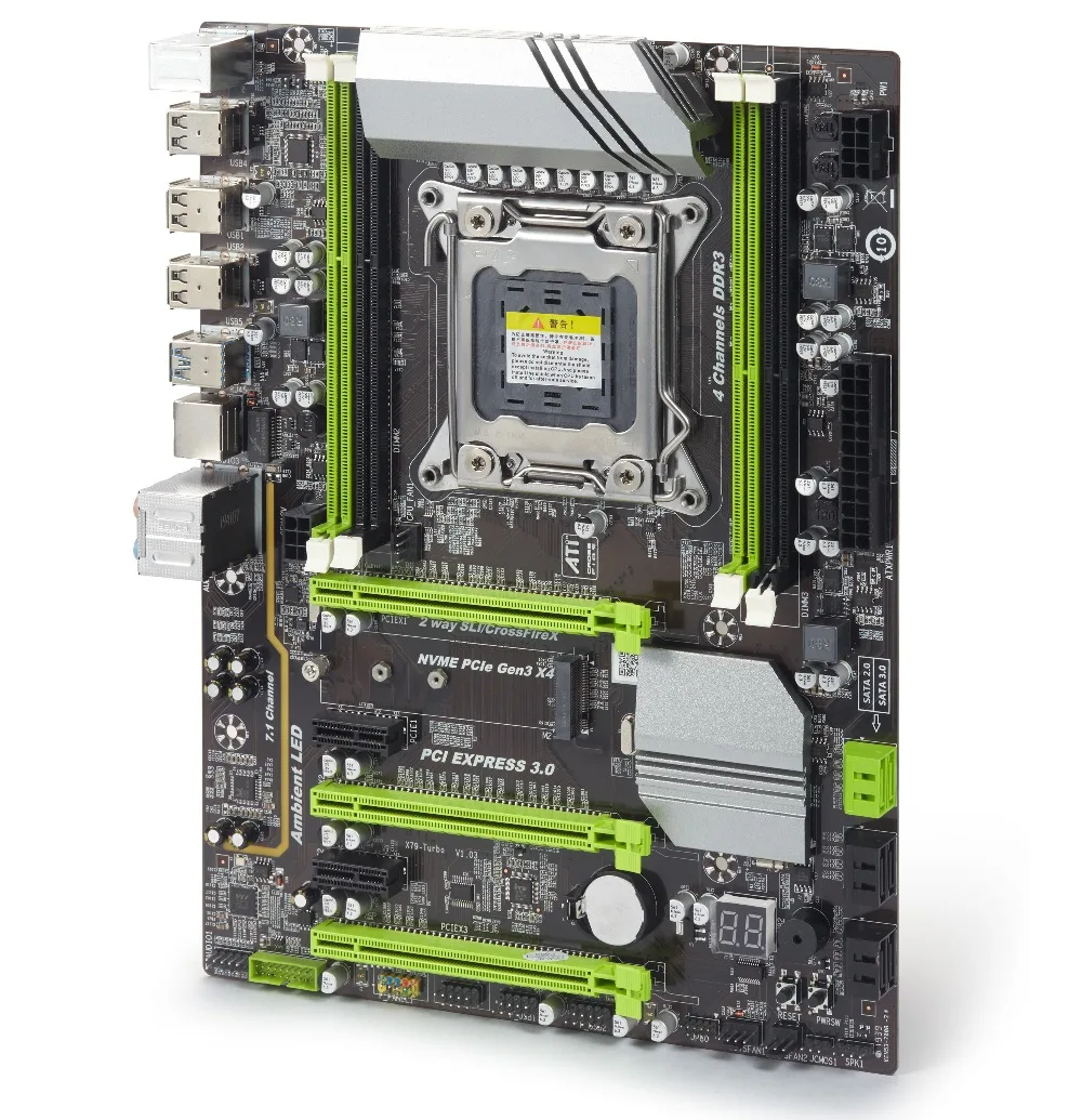 Atermiter X79 Turbo материнская плата LGA2011 ATX combos E5 2650 V2 cpu 4 шт. x 4 ГБ = 16 ГБ DDR3 ram 1866 МГц PC3 1490R PCI-E NVME M.2 SSD