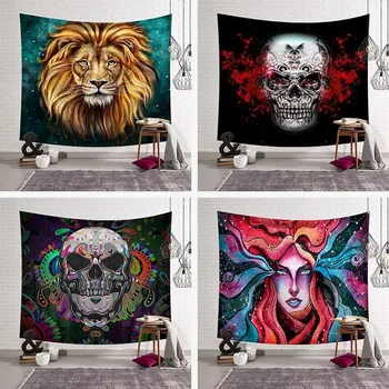 

Nordic ins hanging cloth art wall digital printing tapestry / wall blanket / beach towel and square towel series Decoration
