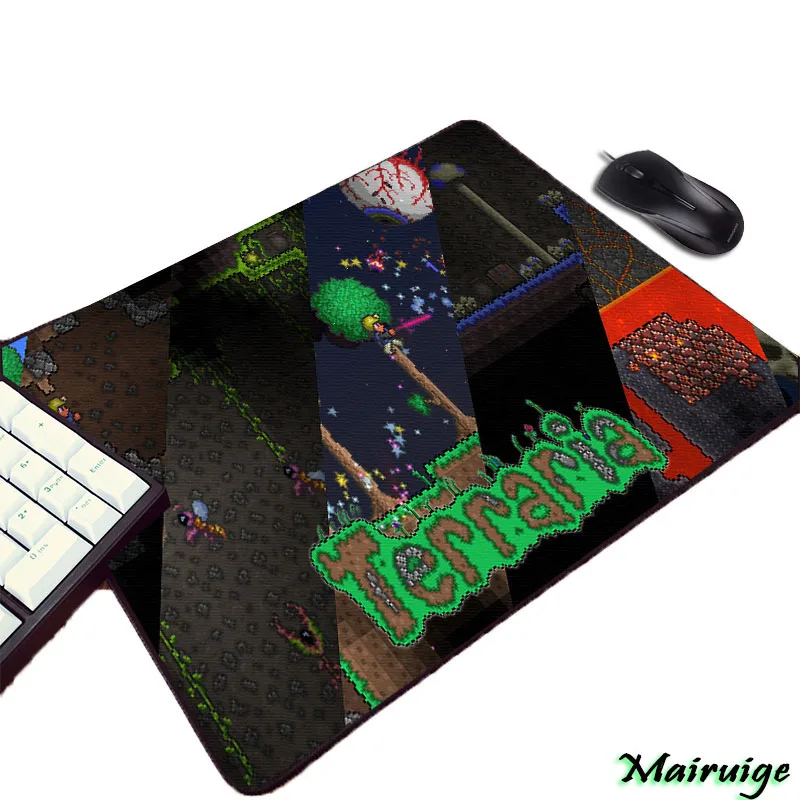 Terraria видеоигра компьютерная игровая коврик для мыши маленький размер мини ПК Компьютерная геймерская игра Настольный коврик для мыши на клавиатуру - Цвет: 250X290X2MM