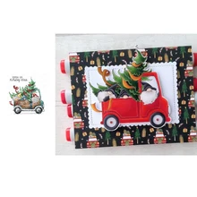 

Christmas Pickup Truck Metal Cutting Dies Stamps Scrapbook Diary Decoration Embossing Cut Dies Template Diy Greeting Card