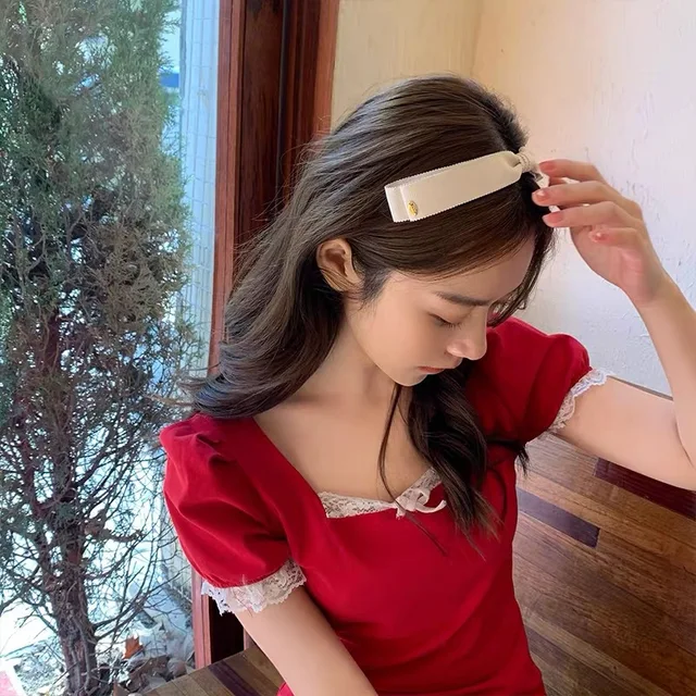 Hair Band wind bow tie headband sweet wild hairhoop girl temperament headband Japan South Korea pressure hair headdress 4