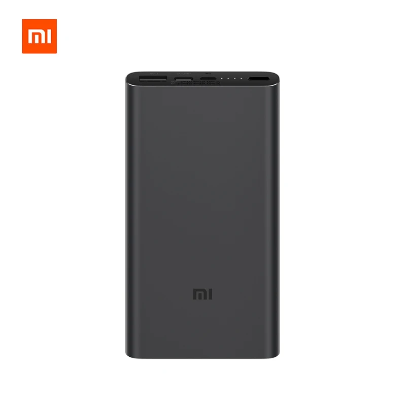 Новинка 2019 Xiaomi Mi 10000 мА/ч внешний аккумулятор 3 двухсторонний быстрая зарядка USB-C