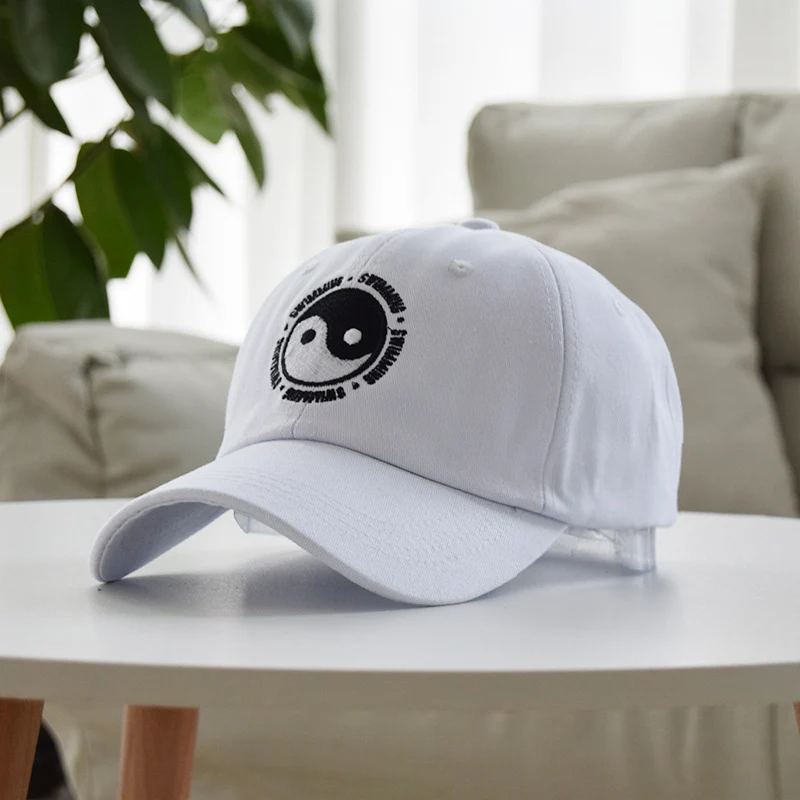 Men Women Baseball Cap Cotton Yin and Yang Gossip Embroidery Mac Miller Dad Hat Unisex Sport Hip Hop Adjustable Sun Caps CP0416 (5)