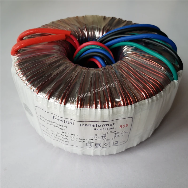 24V 0 8.5A 12V 3.87A тороидальный трансформатор 500VA 230V двойной медь пользовательские