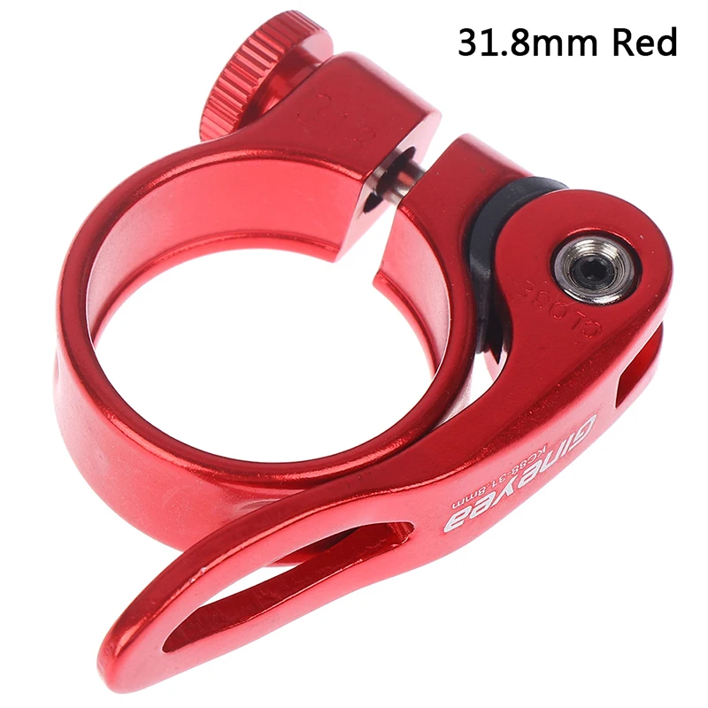 MTB велосипед BMX велосипед сиденье зажим алюминия Quick Release Plate Горный Дорожный Fixed Шестерни зажим стойки сиденья велосипеда 28,6/31,8/34,9 мм сплав - Цвет: RD2