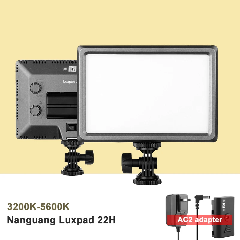 

Nanguang Luxpad 22H LED Photography lights 3200K-5600K Camera Soft light Portable Outdoor light for Studio DSLR Camera