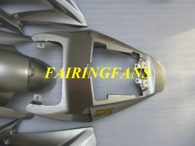 Инъекции Обтекатели на кузов для Triumph Daytona 675 06 07 09 DAYTONA 675 2006 2007 2008 Серебряный обтекатель комплект боди+ подарки DW14