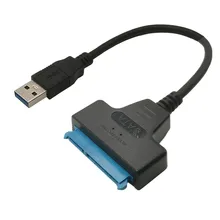 Kabel USB SATA Sata 3 do USB 3 0 Adapter kable komputerowe złącza Sata kabel z przejściówką obsługa 2 5 cala dysk twardy Ssd Hdd tanie tanio CN (pochodzenie) Przewody SATA Dostępny w magazynie S-048