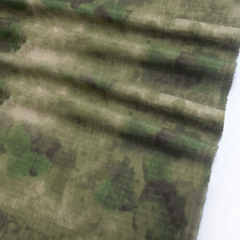 1.5M Width Bionic Ruin Camouflage Cloth Grid Twill Polyester Cotton Camo Fabric Scratch Resistant DIY Jacket Pants Material |