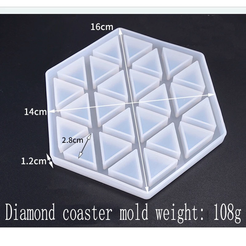 Coaster бетонная силиконовая форма для шоколада Алмазная полосатая форма дизайн DIY эпоксидная смола гипсовые ремесла цемент лоток плесень