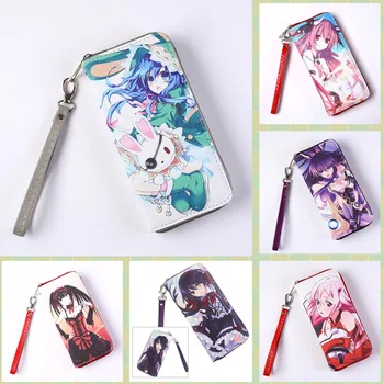 

Anime GUILTY CROWN DATE A LIVE Tokisaki Kurumi Yoshino Itsuka Kotori Yatogami Tohka Izayoi Miku PU Leather long Purse Wallet
