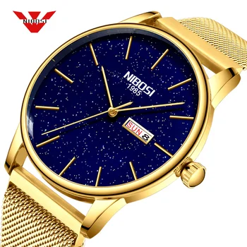 

NIBOSI 2019 Relogio Masculino Mens Watches Top Brand Luxury Wrist Watch Men Watch Men's Watch Simple Clock Relojes Para Hombre