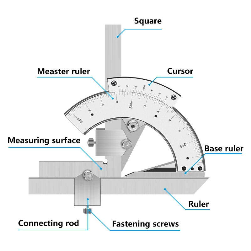 Digital Angle Protractor Angle Measuring Tool Angle Protractor Digital Angle Meter Angle Ruler 0-320 Degree Universal Protractor Precision Goniometer Angle Finder Measuring Tools Caliper