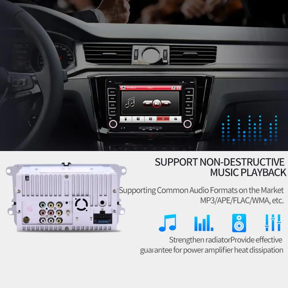 Sale Adeeing 7Inches 2DIN Car Radio Capacitive Display GPS Car Bluetooth DVD Player MP3 Navigation Integrated Host Camera Optional 22