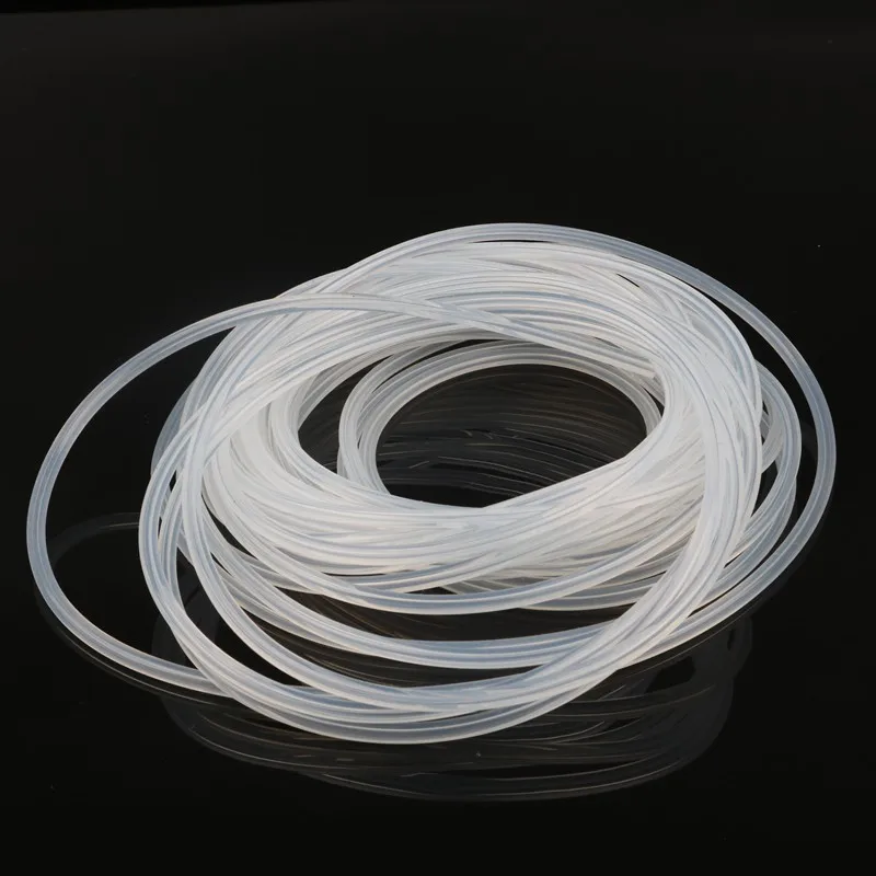 Silicone Tube Rubber Hose Rubber Tube Rubber Tubing 5M Food Grade Transparent Silicone Tube 1-5mm Out Diameter Flexible Milk Hose Beer Pipe Silica Gel
