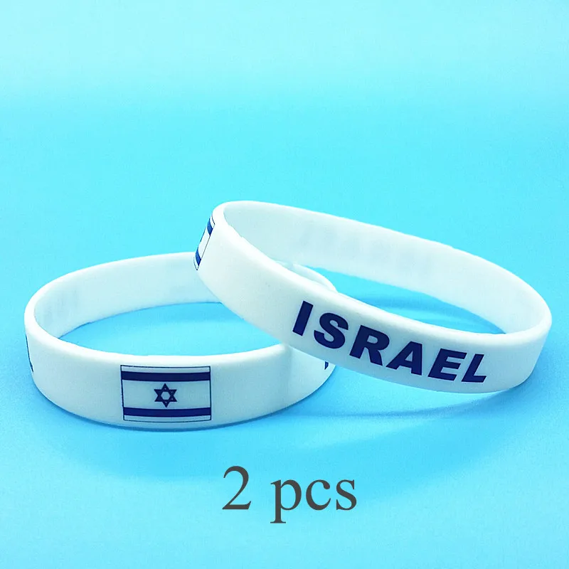 2 шт. браслеты с флагом Israel силиконовый браслет для мужчин и женщин спортивные на