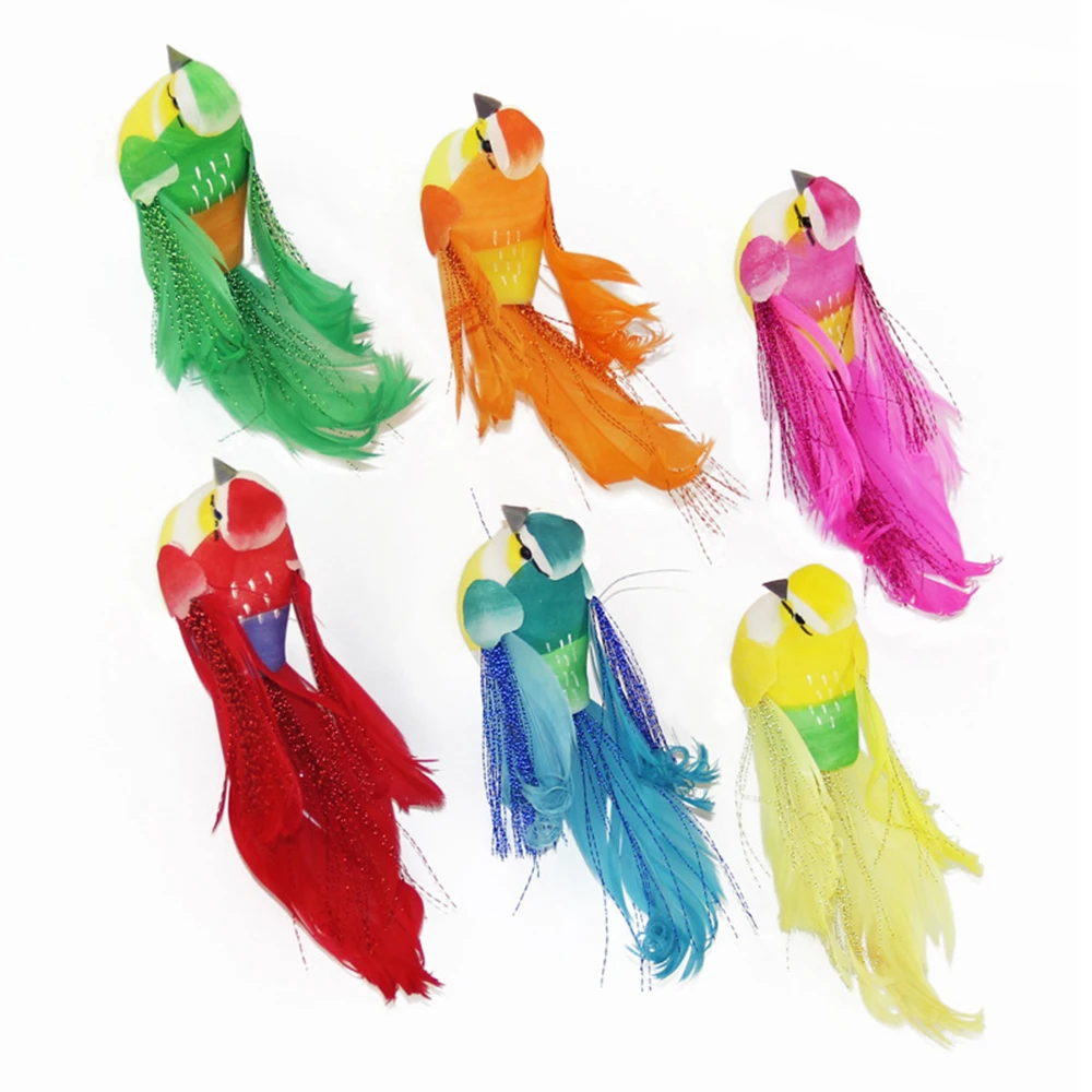 

Cute artificial bird garden decoration for wedding mini foam feather sparrow