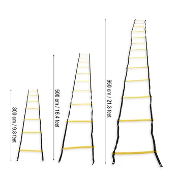 

Premium Durable Rungs Speed Training Agility Ladder Footwork Exercise Tool For Enhancing Speed Football Soccer Sport (7-Rung)