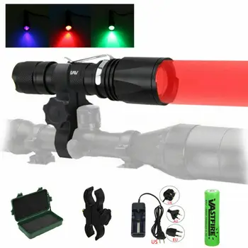 

2000lm Tactical Hunting Flashlight XPE LED Pistol Weapon Lanterna Airsoft Fit 20mm Picatinny Weaver Rail With 18650 Battery