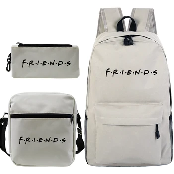 

Fashion Bagpack Purse Friends Letter Schoolbag for Teenage Girls Boy School Bag Travel Laptop Bag Female Bookbag Mochila Escolar