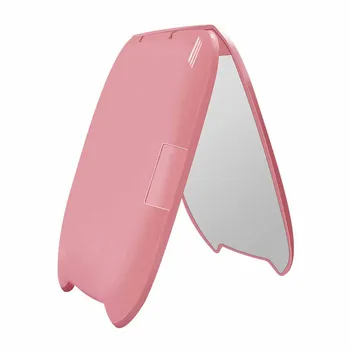 

Folding Cosmetic Mirror Makeup Mirror Vanity Mirror Double Face Mirror Portable Looking Glass With LED Light Size M Maiden Pink