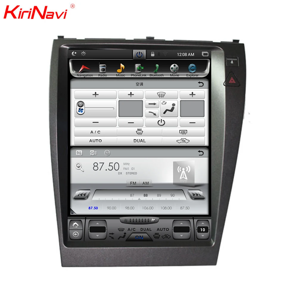 KiriNavi 12,1 ''1 Din Android 8,1 автомобильный Радио gps навигация для Lexus ES ES240 ES350 автомобильный Dvd мультимедийный плеер 2006-2012 wifi 4g