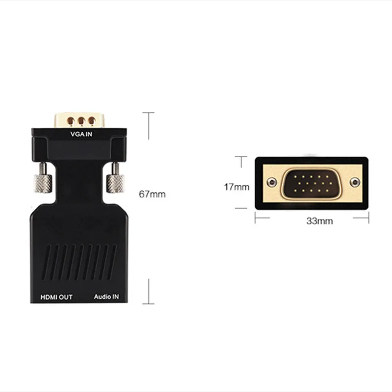 VGA al Convertitore di HDMI Con Audio Full HD VGA a HDMI adattatore con Uscita Video 1080P HD per P