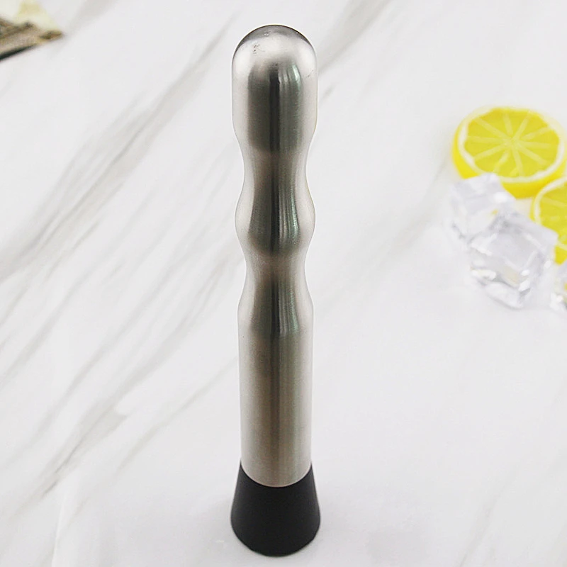 22.5cm Stable Antiskid Bar Cocktail Muddler Mojito Stainless Steel Bar Mixer Barware Drink Fruit Muddler Crushed Ice Barware