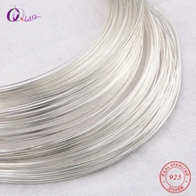One meter 0.4-0.8mm 925 Sterling Silver wire metel thread silver string silver line for Necklace Bracelet Earring making Jewelry Findings One meter 0.4-0.8mm 925 Sterling Silver wire metel thread silver string silver line for Necklace Bracelet Earring making Jewelry Findings
