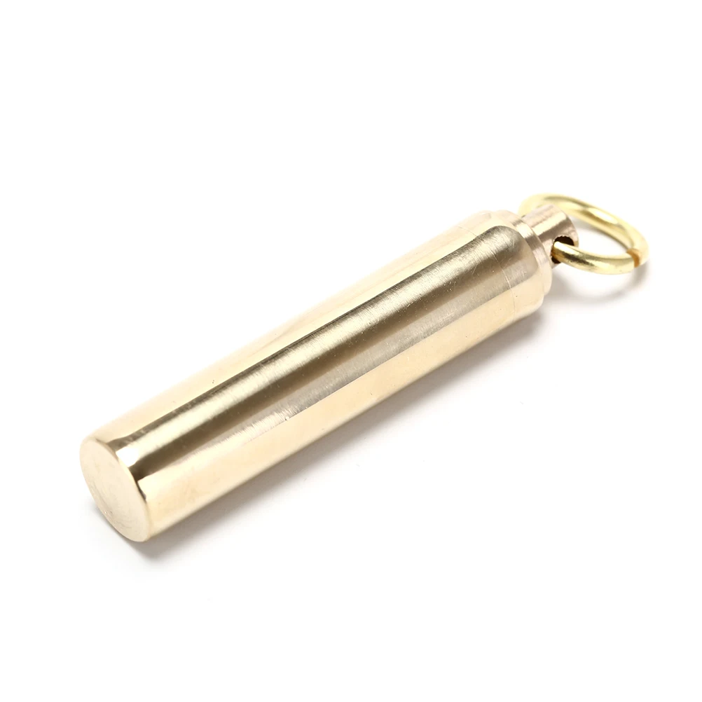 Водонепроницаемый чехол для таблеток мини латунный контейнер лекарств бутылка