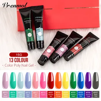 

Vrenmol Colors Poly Gel Uv Builder Gel Soft Camouflage Extend No Burning Nail Art Design Natural Soak Off Acrylic Crystal