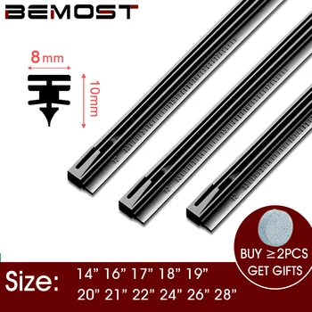

BEMOST 1PCS Car Wiper Blade Windscreen Natural Rubber Replacement Strip 8MM 14"16"17"18"19"20"21"22"24"26"28" Auto Accessories