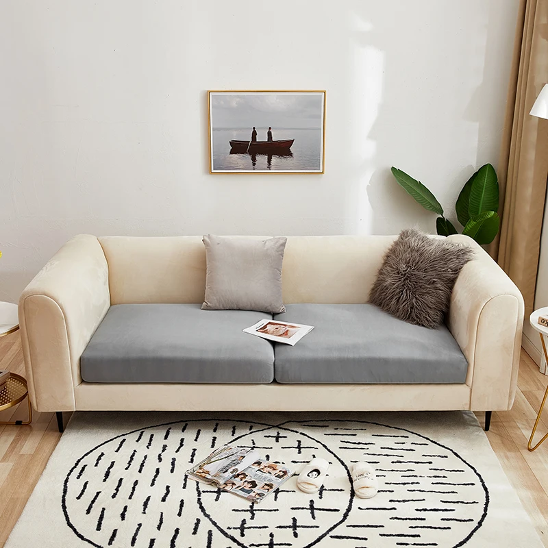 Solid Elastic Seat Cushion Cover Stretch Sofa Covers for Living Room Furniture Protector Sofa Slipcover Couch Cover Removable sofa covers